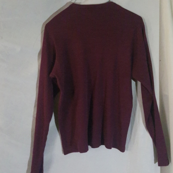 L.L. Bean Wine Colored Medium Top, long Sleeves - Picture 3 of 3